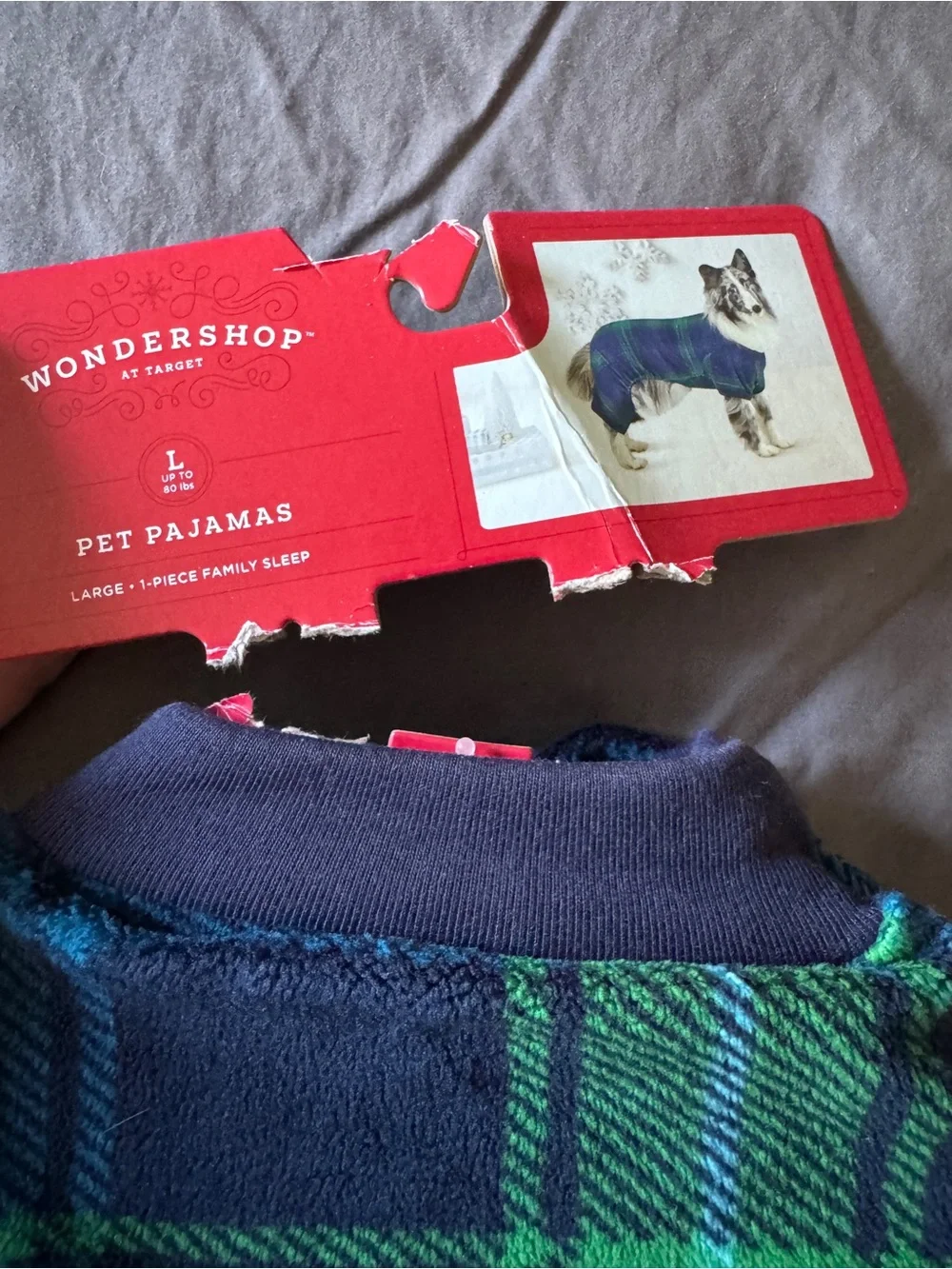 Plaid Blue & Green Dog Pajamas - Cozy Full-Body Pet Suit